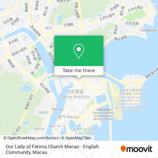 Our Lady of Fatima Church Macao - English Community map