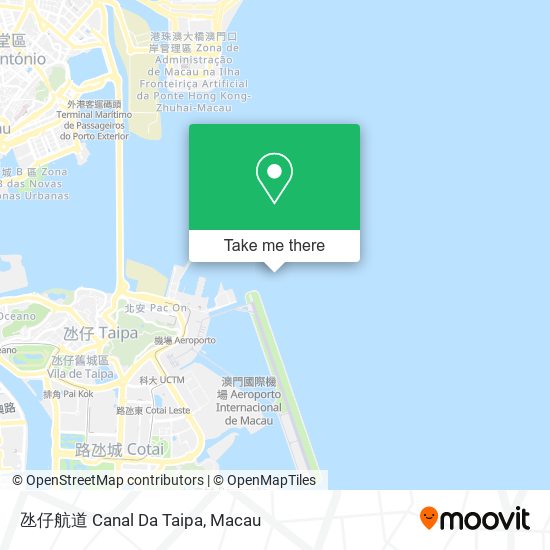 氹仔航道 Canal Da Taipa map