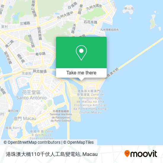 港珠澳大橋110千伏人工島變電站地圖