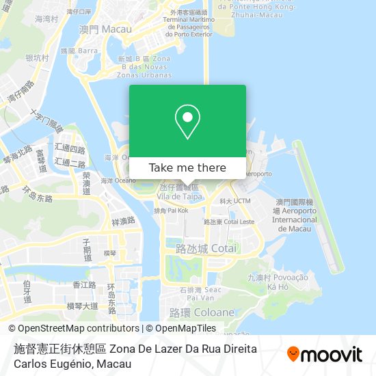 施督憲正街休憩區 Zona De Lazer Da Rua Direita Carlos Eugénio map