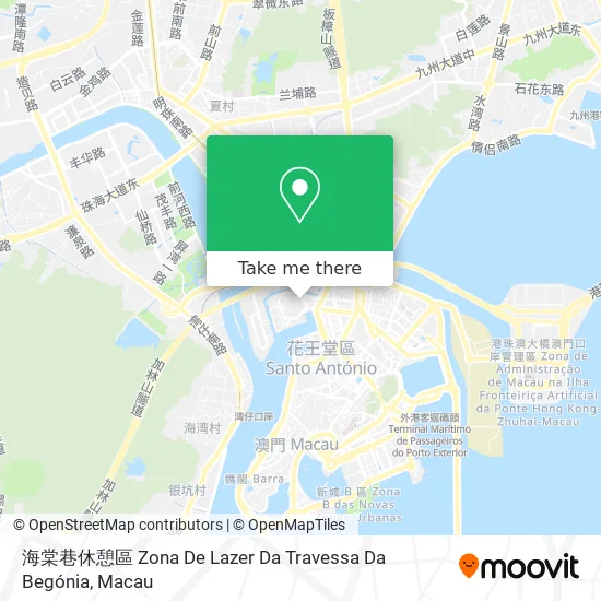 海棠巷休憩區 Zona De Lazer Da Travessa Da Begónia map