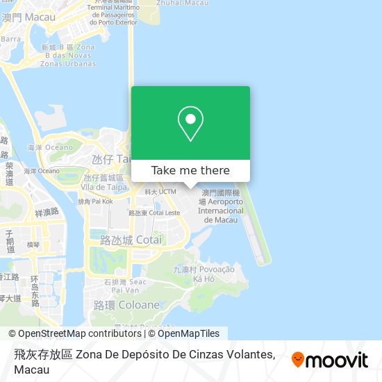 飛灰存放區 Zona De Depósito De Cinzas Volantes map