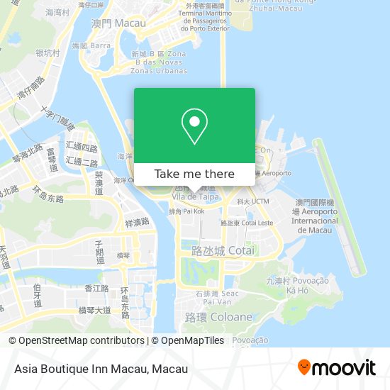 Asia Boutique Inn Macau map