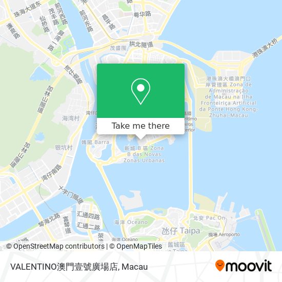 VALENTINO澳門壹號廣場店 map