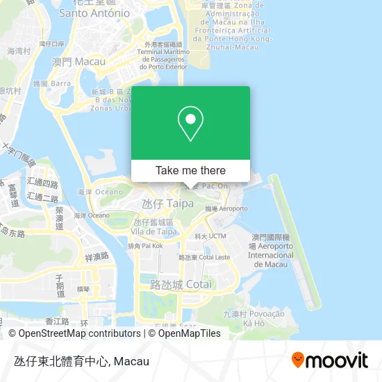 氹仔東北體育中心地圖