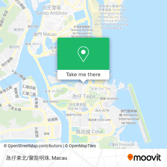 氹仔東北/聚龍明珠 map