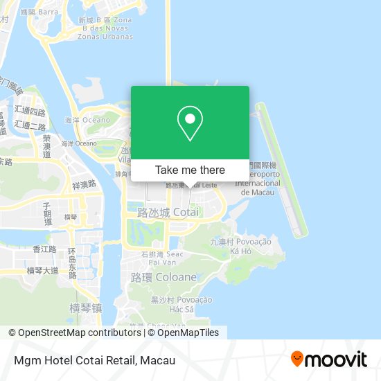 Mgm Hotel Cotai Retail map
