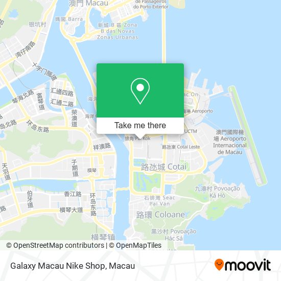 Galaxy Macau Nike Shop map