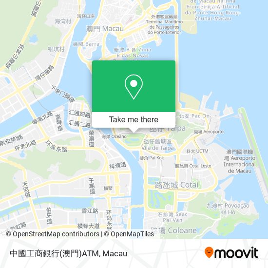 中國工商銀行(澳門)ATM map