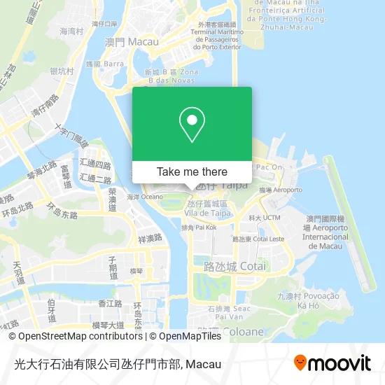 光大行石油有限公司氹仔門市部地圖