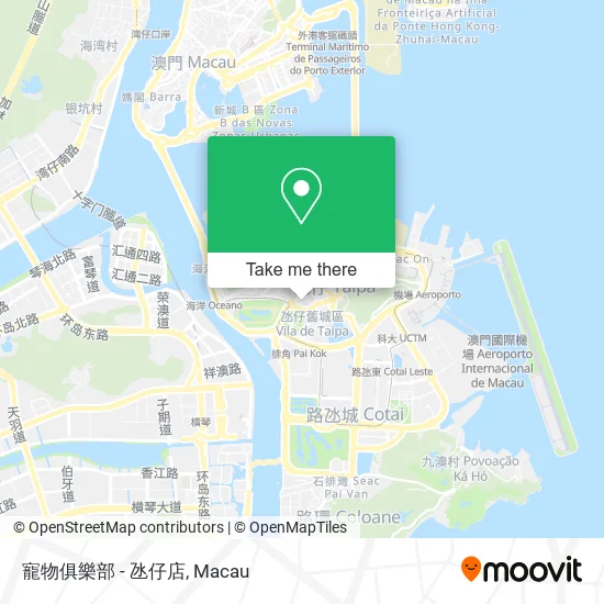 寵物俱樂部 - 氹仔店地圖