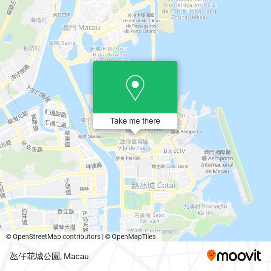 氹仔花城公園 map