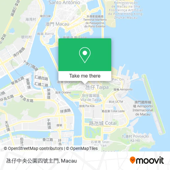 氹仔中央公園四號主門 map