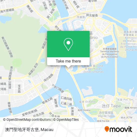 澳門聖地牙哥古堡地圖