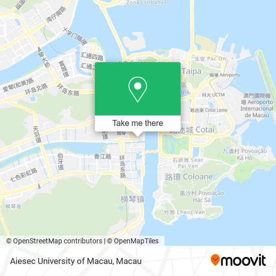 Aiesec University of Macau map