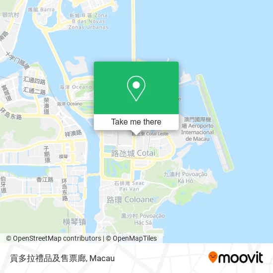 貢多拉禮品及售票廊地圖