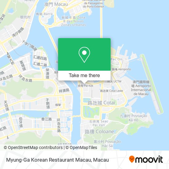 Myung-Ga Korean Restaurant Macau map