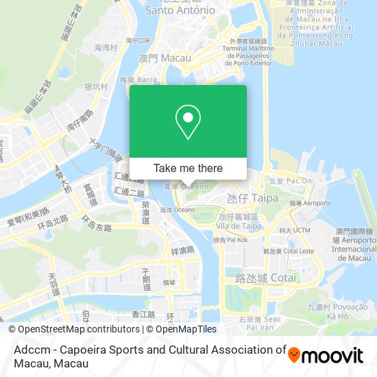 Adccm - Capoeira Sports and Cultural Association of Macau map