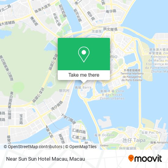 Near Sun Sun Hotel Macau map