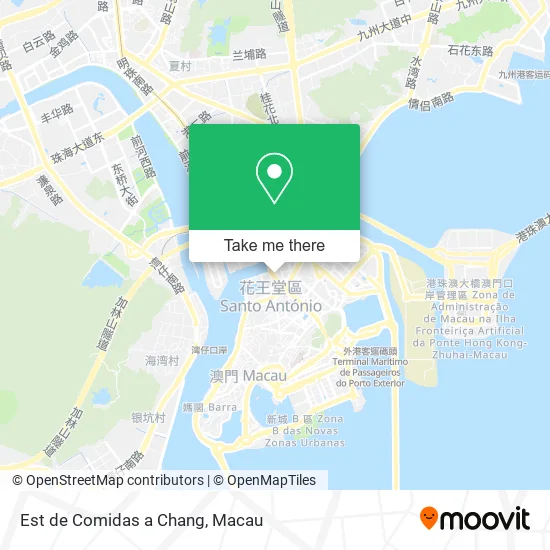 Est de Comidas a Chang map