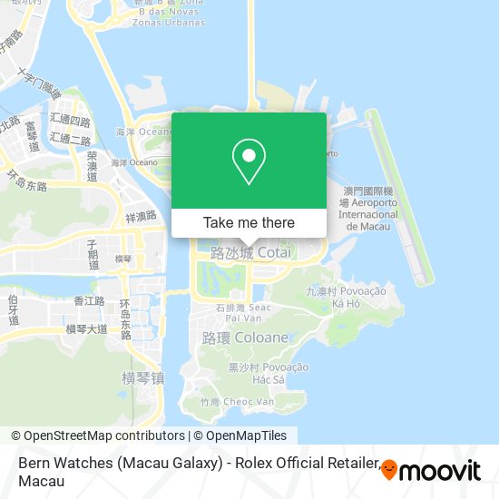 Bern Watches (Macau Galaxy) - Rolex Official Retailer map