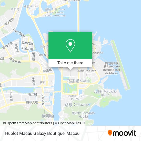 Hublot Macau Galaxy Boutique map