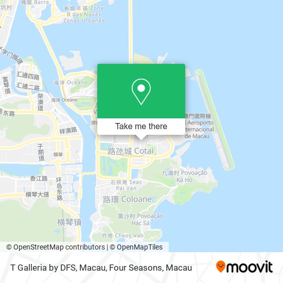 T Galleria by DFS, Macau, Four Seasons地圖