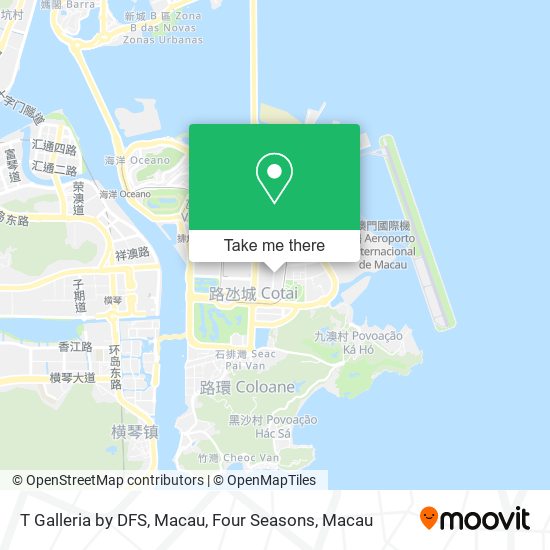 T Galleria by DFS, Macau, Four Seasons map