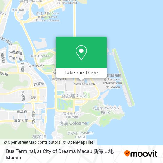 Bus Terminal, at City of Dreams Macau 新濠天地 map