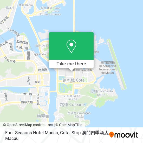 Four Seasons Hotel Macao, Cotai Strip 澳門四季酒店 map