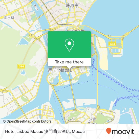 Hotel Lisboa Macau 澳門葡京酒店地圖