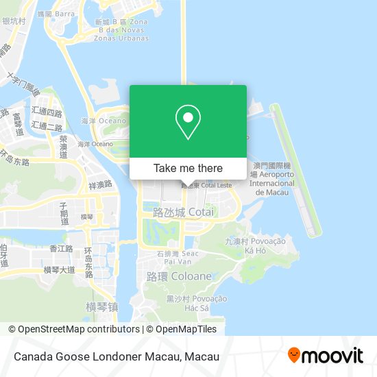 Canada Goose Londoner Macau map