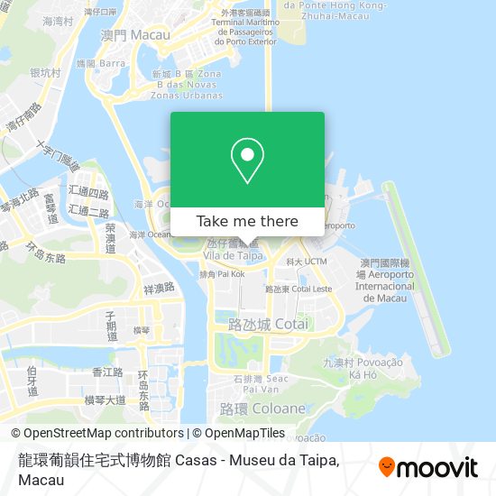 龍環葡韻住宅式博物館 Casas - Museu da Taipa map
