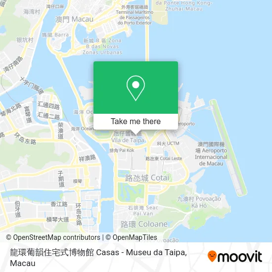 龍環葡韻住宅式博物館 Casas - Museu da Taipa map