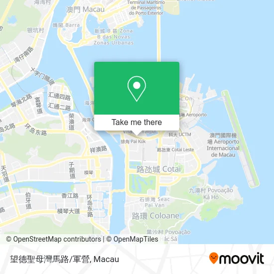 望德聖母灣馬路/軍營地圖