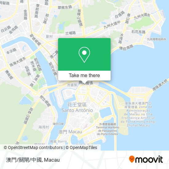 澳門/關閘/中國 map