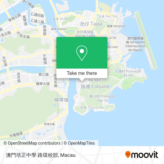 澳門培正中學 路環校部地圖