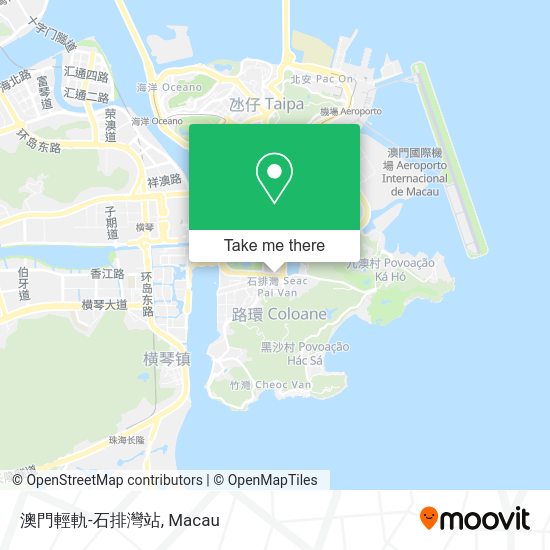 澳門輕軌-石排灣站地圖