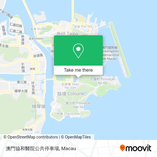 澳門協和醫院公共停車場地圖