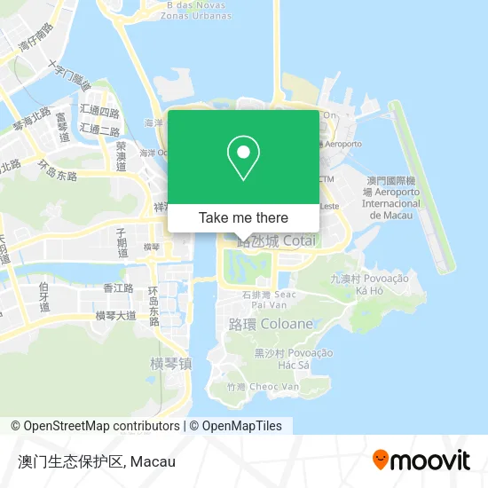 澳门生态保护区地圖