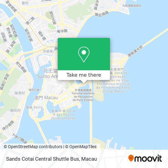 Sands Cotai Central Shuttle Bus map