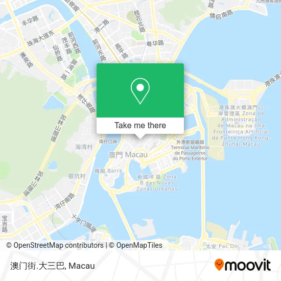 澳门街.大三巴地圖