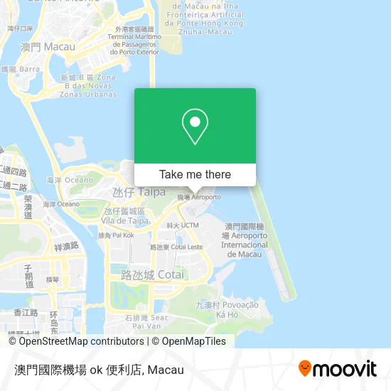 澳門國際機場 ok 便利店 map
