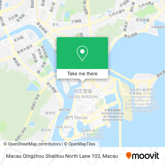 澳門 青洲 沙梨頭 北 巷 102地圖