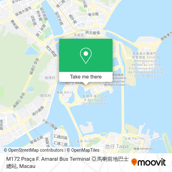 M172 Praça F. Amaral Bus Terminal 亞馬喇前地巴士總站地圖