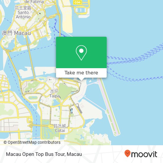 Macau Open Top Bus Tour map