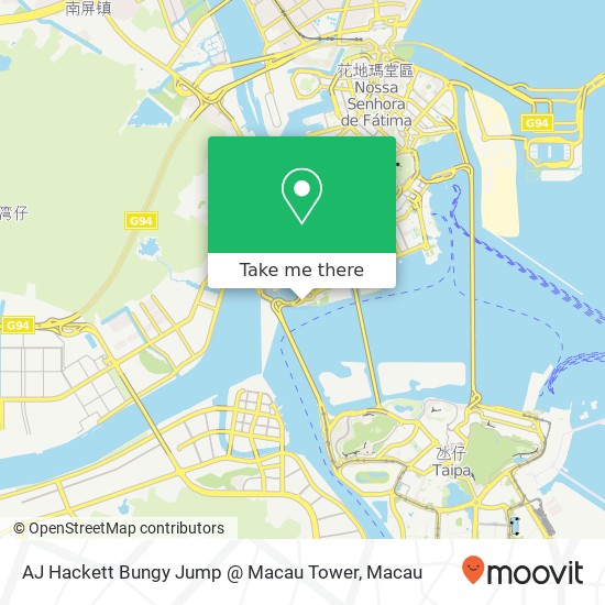 AJ Hackett Bungy Jump @ Macau Tower map