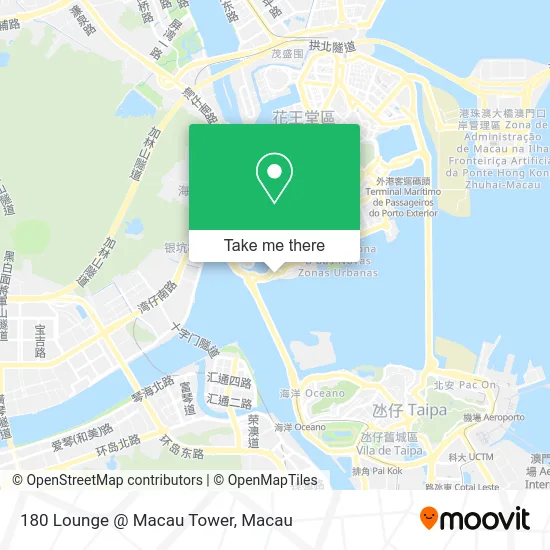 180 Lounge @ Macau Tower map