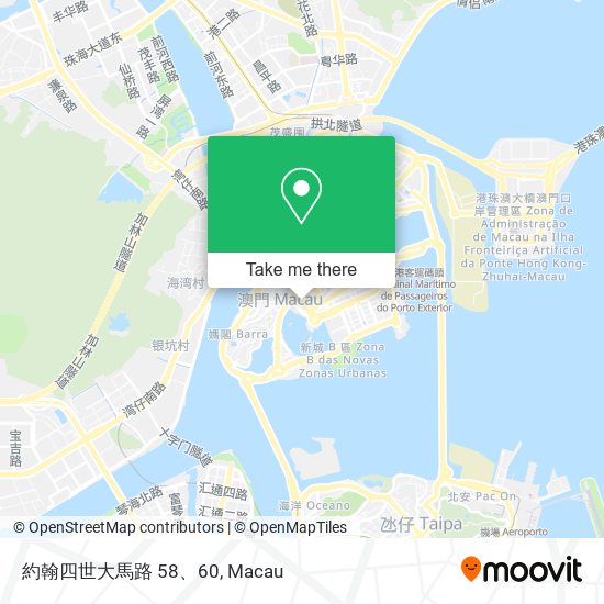 約翰四世大馬路 58、60地圖