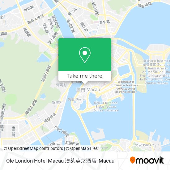 Ole London Hotel Macau 澳莱英京酒店 map